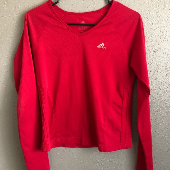 red adidas long sleeve shirt